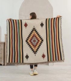 PRICES MAY VARY. Reversible Design: Aztec southwest decor throw blanket show national colorful style, use the classic aztec pattern tassel design to bring beautiful style and color to your home Multi-Function:This versatile throw blanket is perfect to use as sofa towel to protect sofa, keep your warm when in office or travel, hang on wall as a tapestry to decor your room, bed sheets, table cloth, carpet in living room High Quality Material：Made of high-quality cotton woven and polyester blended Room Bed Sheets, Carpet In Living Room, Navajo Pattern, Decorative Throws Blanket, Throw Blanket Size, Southwest Decor, Sofa Throw Blanket, Sherpa Throw Blankets, Box Cushion