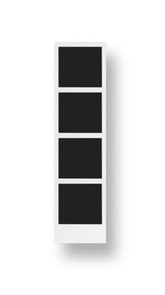 a black and white bookmark with three different sections on the front, one is empty