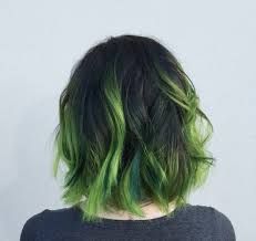 Neon Green Hair Streaks, Mythology Characters, Neon Green Hair, Forest Vibes, Hair Product Organization, Bright Hair Colors