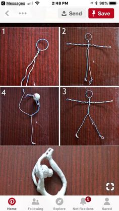 the instructions to make a wire man