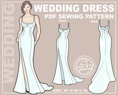 the wedding dress pattern is available for all brides and grooms to be sewing