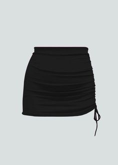 This stylish azure mini skirt combines bold design with a sleek silhouette, making it a standout piece in any wardrobe. Featuring a chic ruched detail along one side, this skirt offers a flattering, body-hugging fit that accentuates your curves. The adjustable drawstring allows you to customize the length, adding versatility and a touch of playful charm. Crafted from a soft, stretchy fabric, it provides comfort without compromising on style. Perfect for a night out or a casual day with friends, this ruched mini skirt adds a modern, vibrant touch to your ensemble. Pair it with a simple top and heels for a polished look or dress it down with a relaxed tee and sneakers for effortless cool. Mini Skirt With Drawstring For Night Out, Trendy Ruched Skirt For Night Out, Trendy Ruched Mini Skirt For Night Out, Trendy Ruched Mini Skirt, Chic Solid Color Ruched Skirt, Mini Bottoms With Drawstring For Night Out, Mini Length Bottoms With Drawstring For Night Out, Drawstring Mini Bottoms For Night Out, Drawstring Mini Skirt For Night Out