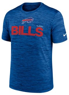 Fit Standard fit, short-sleeve tee Durable, ribbed crew neck Tagless collar Style and Team Spirit Screen-printed team graphics Technology Integrated Dri-FIT® moisture-wicking technology Additional Details Machine washable Officially licensed product Nike Web, Nfl Buffalo Bills, Buffalo Bills, Team Spirit, Medium Blue, Dri Fit, Nike Men, Fun Sports, Buffalo