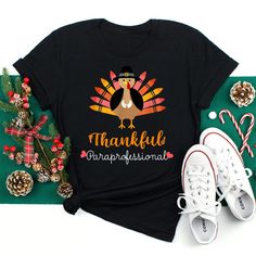 Buy One Thankful Paraprofessional Para Thanksgiving Cute Turkey Shirt at Fantasywears. Hight quality products with perfect design is available in a spectrum of colors and sizes, and many different types of shirts! Unisex T-Shirt – 100% Cotton (fiber content may vary for different colors) – Medium fabric (5.3 oz/yd² (180 g/m²)) – Classic fit – Tear away the label – Runs true to size Women T-Shirt – 100% combed ringspun cotton (fiber content may vary for different colors) – Light fabric (4.3 oz/yd Cute Turkey, Turkey Shirts, Turkey Thanksgiving, Pop Pop, Thankful And Blessed, Grateful Thankful Blessed, Pumpkin Shirt, Note Design, Hight Quality