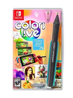 the nintendo wii game colors live with an electronic pen in front of it and various pictures on