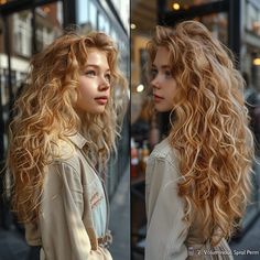 45 Gorgeous Perm Hair Ideas Big Perm Curls, Curly Hair For School, Loose Curl Perm, Get Curly Hair