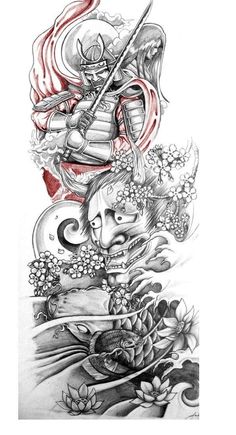 Tato Irezumi, Tato Geisha, Japanese Warrior Tattoo, Tato Maori, Samurai Tattoo Design, Japan Tattoo Design, Theme Tattoo, Tattoos Geometric, Japanese Tattoos