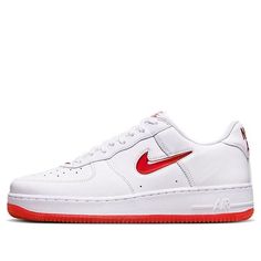 Nike Air Force 1 Low 'Color of the Month White Red' FN5924-101 Nike Air Force 1 In University Red For Streetwear, Casual Red Nike Air Force 1 For Sports, Nike Air Force 1 Red Sports, Nike Air Force 1 Red Sports Shoes, Red Nike Air Force 1 With Air Max Cushioning, Nike Air Force 1 Low, Air Force 1 Low, Nike Air Force 1, Air Force 1