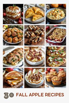 an image of fall apple recipes collage