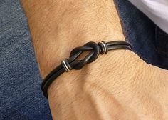 Mini Black Leather Bracelet Unisex Celtic by siriousdesign on Etsy, $19.00 Cool Bracelets For Guys, Celtic Infinity Knot, Couples Jewelry, Celtic Bracelet, Mini Bracelet, Leather Bracelets Women, Infinity Knot, Leather Jewellery, Men's Bracelets