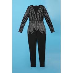 This exquisite In My Groove Rhinestone Decor Deep V-Neck Zip-Up Jumpsuit is the perfect addition to your wardrobe, offering an alluring silhouette and timeless glamour. The jumpsuit offers an opulent look and luxurious feel with its deep v-neck and rhinestone decor, making it a sensational choice for any elegant or upscale occasion. Available in sizes S-3XL. Decoration Zip Up , Rhinestone Length Ankle-Length Style Sexy & Club Fabric Slight Stretch Fabric Type Blended fabrics Material Polyester , Spandex , Lanon , Rhinestone Neckline V-Neck Season Spring / Autumn Sleeve Length Full Timeless Glamour, Autumn Sleeve, Rhinestone Decor, Deep V Neck, Zip Up, Deep V, Ankle Length, Season Spring, Polyester Spandex