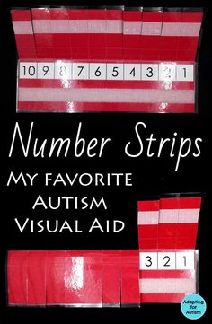 This number strip is my favorite autism visual aid. Includes a free printable so you can easily add this behavior management tool to your special education classroom! Special Education Classroom Organization, Visual Supports, Visual Aid, Visual Aids, Behavior Management, Special Education Teacher