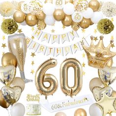 Décorations anniversaire 30 ans, décorations anniversaire or 30 ans pour homme femme ballons blancs or bannière HAPPY BIRTHDAY ballons numéro 30 ballons couronne étoile cœur : Amazon.fr: Cuisine et Maison Happy 18th Birthday Cake Topper, Happy 18th Birthday Cake, Gold White Balloons, Gold 18th Birthday, Balloon Crown, 60th Birthday Cake Toppers, 60 Balloons, Balloons White, 30th Birthday Cake Topper