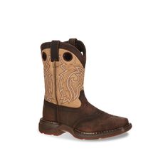 Durango-Saddle Cowboy Boot - Kids' Give his wardrobe a little Wild West flair with the Saddle cowboy boot from Duragno. These durable boots feature a traditional design and grommet accents that help him pull-on this pair with ease. Click here for Kids Size Guide. Cowboy Boot, Kids Boots, Wild West, Traditional Design, Cowboy Boots, Saddle, Size Guide, Dark Brown, Cowboy