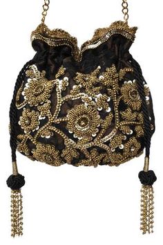 Shop for Kokommo Tiara Potli Bag Online at Aza Fashions Bead Tassels, Black Tiara, Potli Bag, Baby Pearls, Embroidered Velvet, Potli Bags, Shoulder Chain, Chantilly Lace, Handbags Online