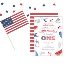 an american flag and watermelon themed birthday party