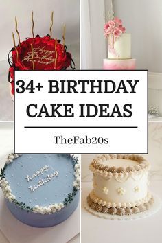 birthday cake ideas for the fab05's, including cakes and cupcakes