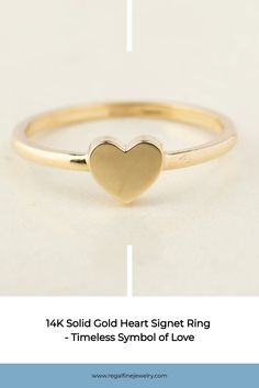 Our 14K Gold Heart Ring epitomizes sophistication and romance, featuring a meticulously crafted heart measuring 5.60 mm by 6.40 mm. Whether a gift or personal indulgence, its timeless symbol of love adds elegance to any attire. Available in Gold, Rose Gold, or White Gold, it complements diverse styles. Perfect for stacking, its design allows for a personalized look. Meticulously handcrafted and made to order from 14K solid gold, each ring symbolizes unique affection and elegance. 14k Gold Heart-shaped Solitaire Ring, Classic Stackable Heart Promise Ring, 14k Gold Polished Finish Promise Heart Ring, Classic Heart-shaped Stackable Promise Rings, Yellow Gold Stackable Heart Cut Rings For Promise, 14k Gold Stackable Rings With Heart Charm For Anniversary, 14k Gold Heart Ring For Valentine's Day, 14k Gold Stackable Promise Rings For Valentine's Day, Classic Promise Rings For Valentine's Day