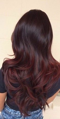 Red Wine Hair Color Ombre Dark Brown, Cherry Cola Hair Color With Highlights Dark Brown Red Ombre, Cherry Cola Hair Color, Cherry Cola Hair, Deep Red Hair, Hair Color Mahogany, Sombre Hair, Mahogany Hair