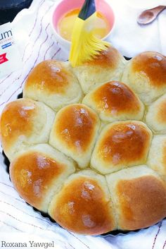 the bread has been baked and is ready to be eaten on the table for consumption