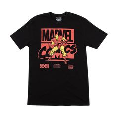 Marvel Comics Iron Man Black Tee – Heroes & Villains