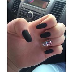 Black Matte Nail Designs, Nails Coffin Black, Matte Nails Coffin, Black Matte Nails, Halloween Acrylic, Halloween Acrylic Nails, Matte Nail, Nails Coffin