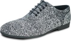 Men's Metallic Glitter Lace Up Oxford Dress Shoes offer the perfect combination of formal and stylish appeal. The metallic glitter finish creates an eye-catching look, offering extra class to any ensemble. These shoes feature a structured lace up construction for a secure and comfortable fit, while their glossy finish ensures lasting appeal. 100% Synthetic Imported Sole Material Rubber Brilliant All-Over Glitter Effect with this Modern Dress Loafer Style from bravo! A Modern Dress Loafer Style w Buckle Loafers, Loafer Style, Blue Green Gold, Dress Loafers, Oxford Dress Shoes, Black 13, Loafers Style, Oxford Dress, Dress Shoe