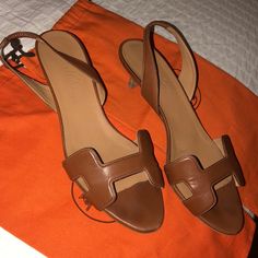 Straps Heels, Hermes Orange, Low Heel Sandals, Orange Bag, Thank U, Heel Sandals, Stacked Heel