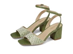 Seychelles Simple Pleasures Raffia - Women's Sandals : Off-White/Green : Boost your fashion adventures wearing the Seychelles Simple Pleasures Raffia Heeled Sandals. The square toe footwear features raffia upper construction with mid-block heels and buckle adjustable ankle strap closure. Faux leather lining and insole. Padded OrthoLite sock for added comfort. Synthetic outsole. Imported. Measurements: Heel Height: 2 3 4 in Weight: 1 lb 4 oz Product measurements were taken using size 7, width M. Please note that measurements may vary by size. Adventure Style, Simple Pleasures, Seychelles, Heeled Sandals, White Green, Women's Sandals, Product Reviews, Block Heels, Ankle Strap