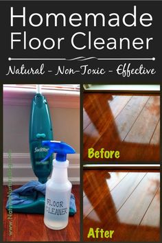 the homemade floor cleaner is clean and ready to use