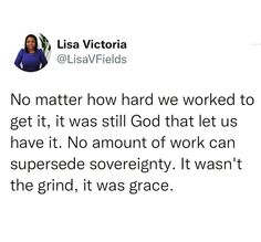 a tweet with the caption'no matter how hard we worked to get it, it was still god that let us have it