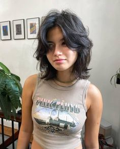 Modern Shattered Wavy Midi Shag Midi Length Hairstyles, Soft Shag Haircut Short Wavy, Shag For Thick Wavy Hair, Short Wavy Haircuts With Layers, Wavy Short Shag, Mullet Shag Hairstyle Women, Layered Wavy Hair Medium, Shoulder Length Hair Wavy, Subtle Shag Haircut