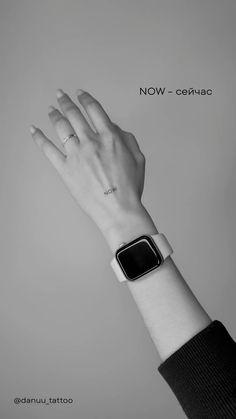 a person's hand with an apple watch on their wrist and the words now - geniac above it