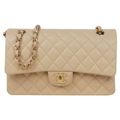 Chanel Double Flap Bag, Nude Bags, Chanel Double Flap, Chanel Beige, Chanel Flap Bag, Beige Outfit, Chanel 2, Classic Bags, Wall Pockets