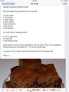 the recipe for brownies is displayed on an iphone screen, and it appears to be made from scratch