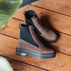 A fresh take on the staple Chelsea boot, meet SPENCER. This renewed classic features a functional center zipper, soft stretch knit paneling at the sides, and a chunky lugged outsole. This style also has an updated removable custom insole for the ultimate Yellow Box comfort. Closure: front zipper Toe Shape: almond Heel Height: 1.75 inches Platform Height: 1.25 inches Boot Shaft: 6.25 inches Calf Circumference: 9.5 inches Materials: faux leather Insole: Yellow Box custom contoured insole Outsole: Pre Black Friday, Black Chelsea Boots, Consumer Products, Chelsea Boot, Black Friday Sale, Front Zipper, Chelsea Boots, Designer Shoes, Black And Brown