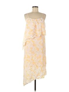 Lewit Casual Dress Size: 6 Yellow Dresses - used. 100% VISCOSE, Cold Shoulder, High Low, Sleeveless | Lewit Casual Dress: Yellow Dresses - Used - Size 6 Orange Casual Dress, Paisley Dresses, Yellow Dresses, Dress Yellow, Paisley Dress, Hudson Jeans, Handbags For Women, Yellow Dress, Clean Out