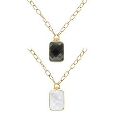 28" in length with chain18k Gold Plated Long NecklaceRectangular Pendant DetailHandmade in Brazil Green Necklace, Green Amethyst, Long Necklace, Mother Of Pearl, Rose Quartz, Labradorite, Brazil, 18k Gold, Gold Plate