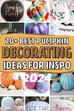 20 best pumpkin decorating ideas for inspo by the crafter's workshop