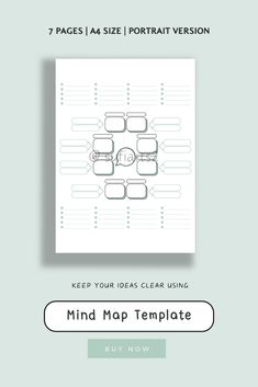 ✨ Elevate your planning and creativity with our Mind Map Template. Click "Add to Cart" and start turning your ideas into action! 💭💡

Get organized and inspired! 🌟📌

***BUNDLE INCLUDES***
- 6 + 1 EXTRA Mind Map Printable Templates
- Portrait orientation
- 210mm x 297 mm
- You can use the templates over and over again
- Print and you can enjoy your mind map to ease you brainstorm an ideas.