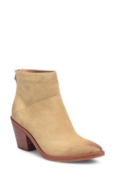 This Western-inspired, water-resistant bootie streamlines your outfit with its pointed toe and tapered block heel. 2 3/4" heel Back zip closure Water resistant Cushioned footbed with arch support Leather upper/textile lining/synthetic sole Imported Closed Toe Stacked Heel Boots For Work, Stacked Heel Closed Toe Boots For Work, Fall Boots With Block Heel And Heel Tab, Fall Block Heel Boots With Heel Tab, Closed Toe Heeled Boots With Reinforced Heel For Fall, Ankle-high Heeled Boots With Heel Tab For Fall, Your Outfit, Nordstrom Store, Boot Shoes Women