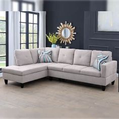 a living room scene with focus on the sectional