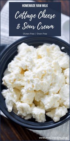 Raw Sour Cream, Raw Dairy Recipes, Raw Cottage Cheese, Making Cheese From Sour Milk, Goat Milk Cottage Cheese, Raw Cream Recipes, Unpasteurized Milk, Cottage Cheese Sour Cream, Ancestral Eating