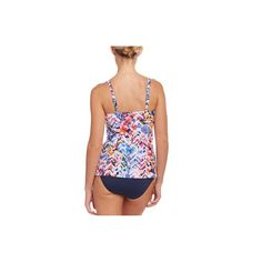 Fashionable underwire tankini top in an on-trend floral print design. * Adjustable straps * Elastic underbust seam * Soft lining * No padding * 84% Polyamide, 16% Elastane. Imported. * Hand wash, no bleach, hang to dry * No dryer, iron, or dry clean Tropical Print Tankini For Summer Swimming, Casual Triangle Top Tankini For Swimming, Casual Summer Tankini With Upf 50+, Spring Printed Tankini For Swimming, Printed Fitted Tankini For Vacation, Fitted Printed Tankini For Vacation, Printed Tankini For Spring Swimming, Fitted Tropical Tankini For Vacation, Tropical Print Tankini For Beach Season