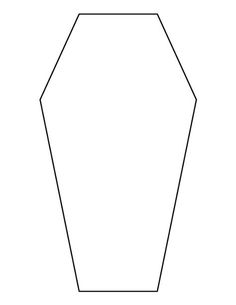 a black and white drawing of a hexagonal vase with no top on it