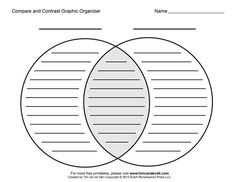 two circles with lines on each side and the words compare written in black ink above them