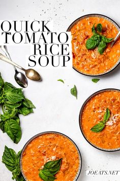 three bowls of tomato soup with the words can you calm?