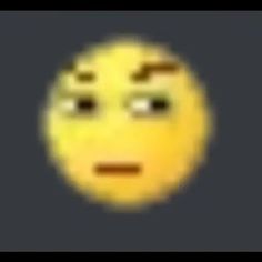 an emoticive smiley face that appears to be frowning