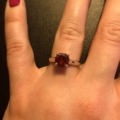 A Bright Red, Round Stone In A Dainty Silver Setting. Simple And Elegant. Likely Size 7 (Since It Fits Me). Originally Valued At $15. New, Never Worn. Note: This Ring Is Silver In Color, Not Sterling Silver. More Rings Available On My Profile! Red Ruby Ring With Vs Clarity, Silver Solitaire Ruby Ring, Round Red Ruby Party Ring, Party Ruby Ring With Round Shape, Pumpkin Ring, Pandora Rose Gold, Pave Wedding Rings, Blue Sapphire Diamond Ring, Sparkly Ring