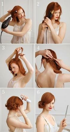 Click on this hair tutorial and get a #free #sample of #Aveda Invati products! http://womenfreebies.ca/free-samples/aveda-invati-sample/ Tutorial Chignon, Side Chignon, Pin Curl, Holiday Hairstyles, Easy Hair, Blow Dryer